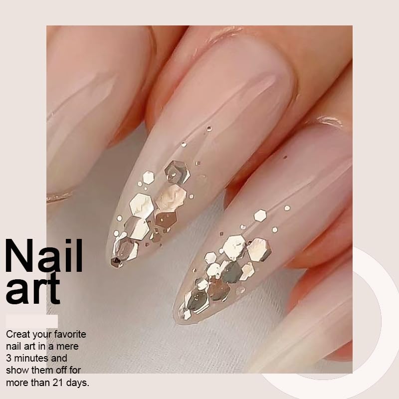 Arte Clavo 15ml Jelly Nude Gel Nail Polish, Milky Nude Gel Polish for UV Light Nail Art DIY Manicure and Pedicure at Home UV LED Cured 0.5 fl oz (Milky White Gel Polish) 1423…… - Image 2