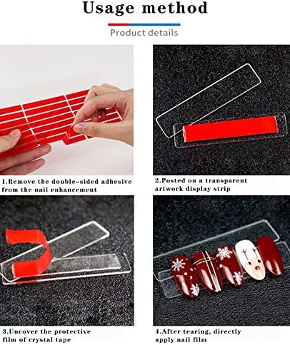 Clear Acrylic Nail Polish Organizer Display Case with 10 Compartments and Tape Included - Image 3