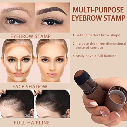 Eyebrow Stamp Stencil Kit Dark Brown Brow Stamp And Shaping Kit Brow Stamp Kit Waterproof Eyebrow Brow Stamp Kit Light Brown - Image 4