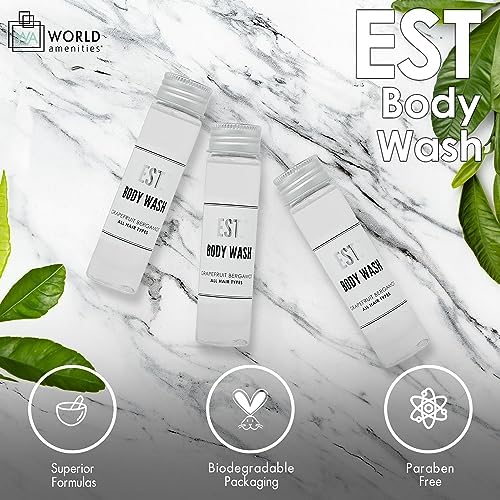 Grapefruit Bergamot Body Wash 1.41oz Biodegradable Bottle for Eco-Friendly Cleansing - Image 2