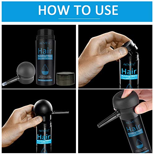 Dark Brown Natural Hair Building Fibers 0.97Oz for Thinning Hair Bald Spot Concealment - Image 8