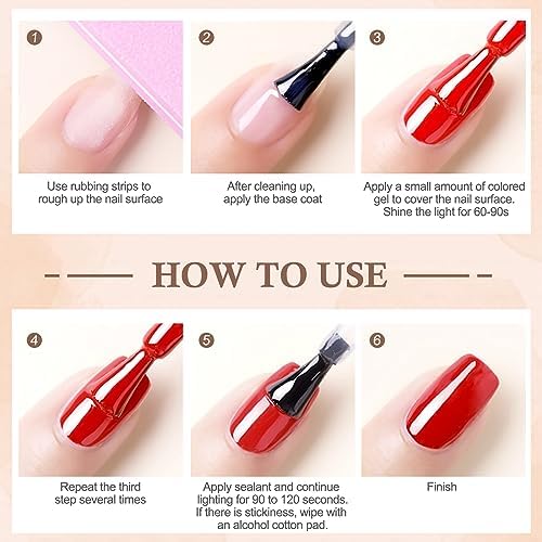 UV Light for Nail, 72W UV Nail Lamp with Automatic Sensor and 3 Timer Settings Professional Curing Lamp Gel Nail Light with Base and Top Coat for Salon and Home DIY - Image 7