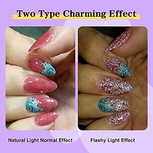 AIMEILI Reflective Gel Nail Polish Soak Off Reflective Glitter Gel Polish Holographic Diamond Glitter Nail Polish Kit Set of 12pcs X 8ml - Kit Set 7 - Image 8