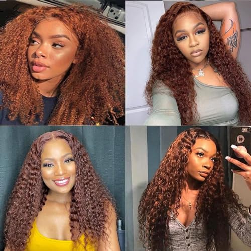 Deep Wave 30# Light Brown Human Hair Bundles Unprocessed Brazilian Virgin Hair Bundles Natural Color 30# Light Brown Human Hair Quick Weave Hair Extension - Image 2