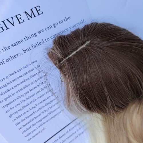 Shoulder Length Ombre Blonde Wig Women Fashion Synthetic Wig Natural looking for Daily Party Halloween (Ombre Ash Blonde) - Image 3