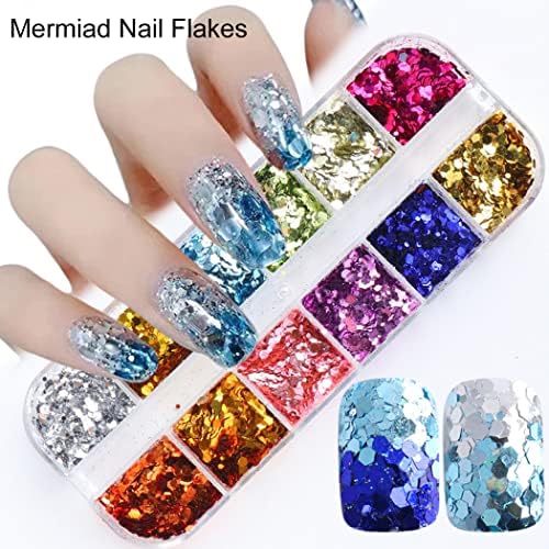 2 Boxes 24 Colors Holographic Glitter Nail Art Sequins for DIY Manicure Decorations - Image 4