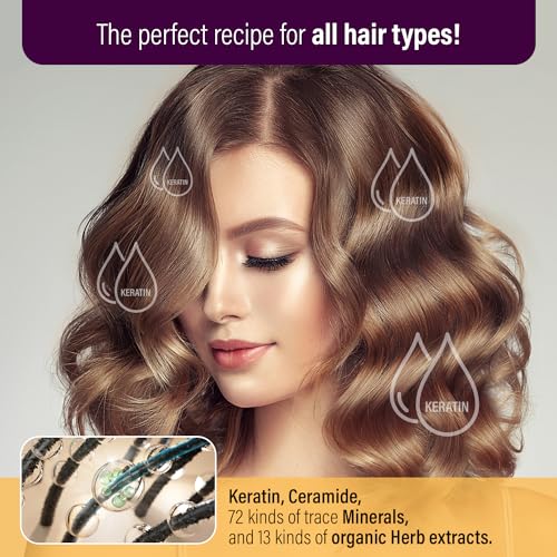 M72 Ceramide Keratin Shampoo and Conditioner Set 32 oz for Dry Hair Moisturizing - Image 5