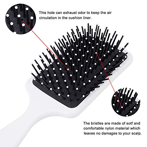 Hair Brush Wolf Blue Flower Air Cushion Comb Plastic Soft Anti Static Hairbrush Paddle for Women Girls Ladies - Image 5