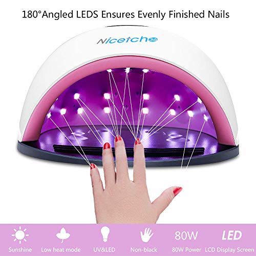 Vishine 72W Professional Gel Nail Lamp with 6 Color Set for Salon Quality Home Manicures - Image 3
