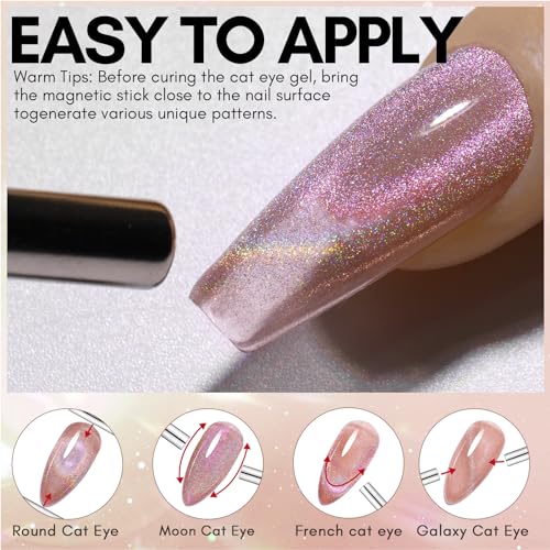 Makartt 6 Color Cat Eye Gel Nail Polish and Nail Dust Collector Set - Image 7