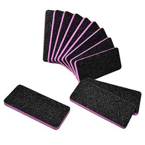 New AMT 12 PCS Pedicure Foot File Grit 60/60, Black Callus Remover File, Nail Files for Pets, Emery Boards for Pet Grooming, 60 Grit Foot File (12 PCS -Pink Center)