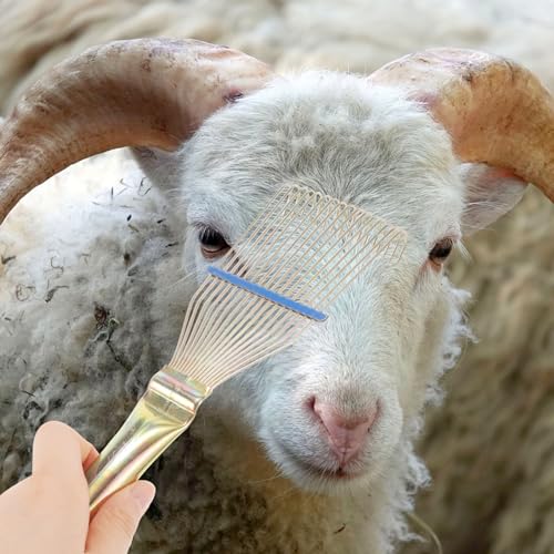 Horse Grooming Brush Steel Horse Shedder Scraper Deshedding Tool Horse Hair Comb Cleaning Brush Dog Rake Horse Tail Brush Massage Tool Pet Hair Removal Brush - Image 2
