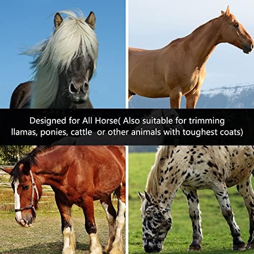 Heavy Duty Clippers for Thick Coats Animals, 500W Professional Electric Shearing Machine for Horse Pony Cattle and Large Dogs Livestocks Grooming, 6 Speed & 2 Detachable Shearing Blades - Image 6