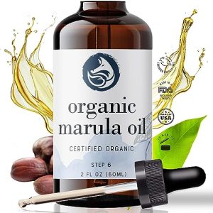 Pure Marula Oil 2 oz Bottle for Face, Hair, and Nails Natural Nourishing Formula