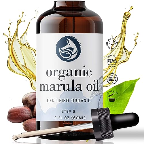 Pure Marula Oil 2 oz Bottle for Face, Hair, and Nails Natural Nourishing Formula