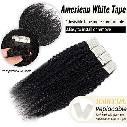 18 Inch Natural Tape Hair Extensions 40 Pieces for Voluminous, Thick Hair - Image 5
