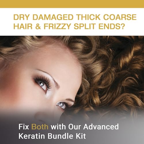 Vitamins Keratin Thick Hair Leave-In Conditioner and Hair Mask Kit - No Rinse Moisturizing Cream and Repair Treatment for Dry Damaged Curly Wavy and Straight Thick Coarse Hair - Pro Salon Hair Care - Image 3