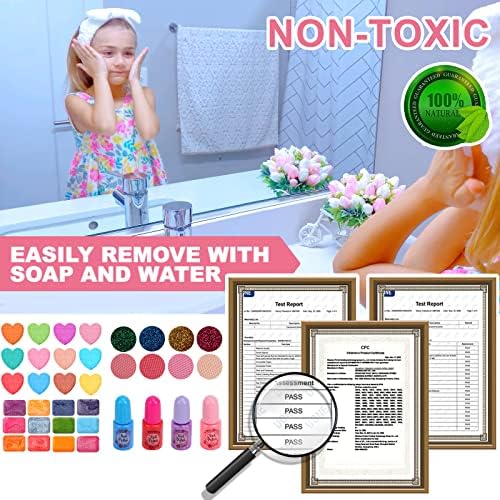 Kids Makeup Kit for Girl Toys, 60PCS Teensymic Toys for Girls Real Washable Makeup Girls Princess Gift Play Make Up Toys Makeup Vanities for Girls Age 4 5 6 7 8 9 Birthday - Image 3