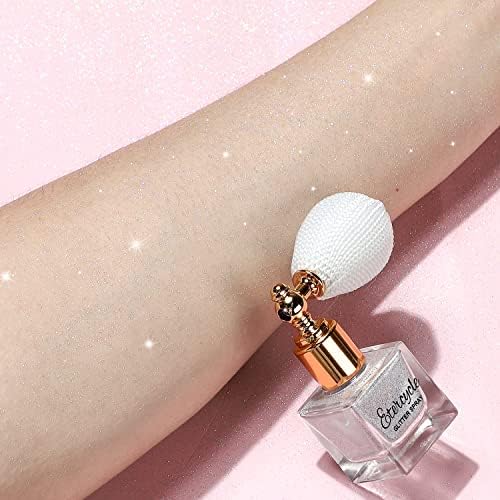 Etercycle Silver Body Glitter Spray, Shimmering Spray Powder Sparkle Powder, Cosmetic Shimmer Makeup Glitter for Hair and Body Face Clothes Nail Art Craft Design Easter Crafts - Image 3