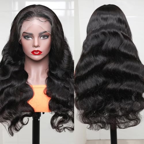FABA 28 Inch 180% Density Body Wave Human Hair Lace Front Wig with Baby Hair - Image 7