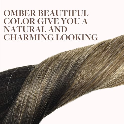 GOO GOO 16 Inch Clip In Hair Extensions, 120g, 7 Piece Set, Balayage Brown to Dirty Blonde - Image 6