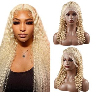 613 Wig Honey Blonde Lace Front Wig Human Hair 13x4x1 Lace Front Wigs Human Hair Pre Plucked With Baby Hair Kinky Curly Wigs 150% Density Glueless Human Hair Wigs 14 Inch