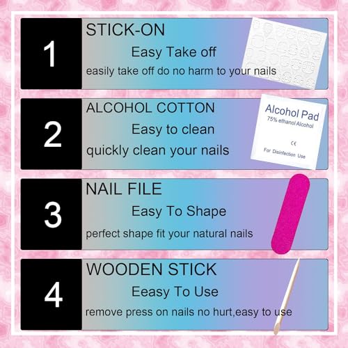 Medium Press On Nails Almond Fake Nails With Blue White Cat Eyes Designs Reuseable False Nails Acrylic Nails Press Ons Full Cover Glue On Nails Artificial Glossy Stick On Nails For Women - Image 6