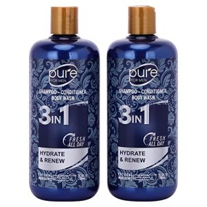 Men?s Paraben-Free 3-in-1 Shower Gel & Shampoo 2 Pack