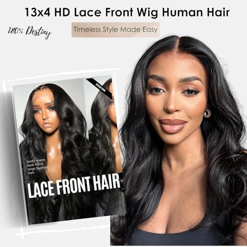 OCTSUN 24" Body Wave Lace Front Wigs Human Hair Pre Plucked Glueless Wigs Human Hair 180% Density 13x4 HD Lace Body Wave Human Hair Wig Brazilian Human Virgin Hair Lace Frontal Wigs for Women - Image 6