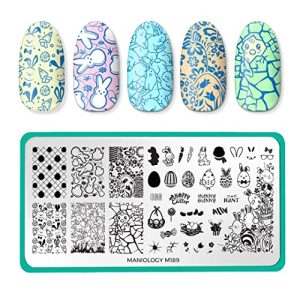 Maniology What's Crackin Easter Nail Stamping Plate, Easter-Theme Nail Art, Spring Manicure Designs