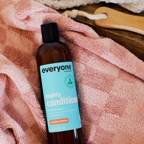 Everyone 3-in-1 Soap, Body Wash, Bubble Bath, Shampoo, 32 Ounce (Pack of 2), Unscented & Mighty Conditioner, 12 OZ - Image 6