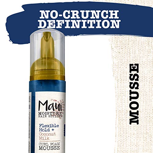 Maui Moisture Flexible Hold + Coconut Milk Curl Foam Mousse, for Curly Hair Styling, No Drying Alcohols, Parabens & Frizz-Free + Shea Butter Leave-in Conditioning Mist, Curly Hair Styling - Image 4