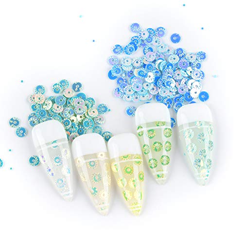 12 Colors 3D Glitter Sequins Sunflower Nail Art Charms for Beautiful Manicure Decoration - Image 5
