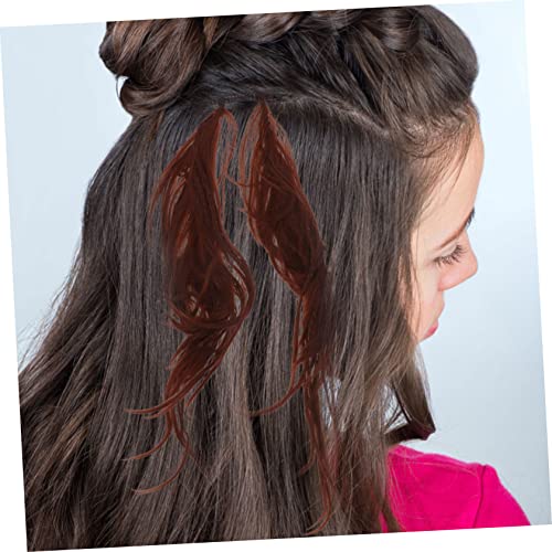 Beaupretty 5pcs wig hair bumps for volume insert french braid tool bump it ponytail hair clip hair toppers for women real human hair European and American top hat high temperature wire Miss - Image 2