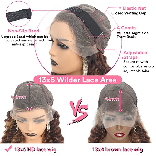 Honey Blonde 20 Inch Loose Deep Wave 13x6 Lace Front Human Hair Wig - Image 5