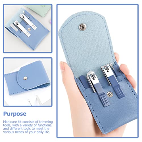 3 Set Nail Clipper Kit Ear Curette Remover Fingernail Clipper Mens Beauty Tools + Accessories Specialty Tools Men Suit Nail Salon Kit Leather + Carbon Steel Care Clippers Man - Image 8