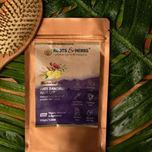 ROOTS AND HERBS Ayurvedic Natural Treatment 100% Vegan Dushmool Anti-Dandruff Powder Hair Mask for Men and Women for Dry or Damaged Hair 3.52oz