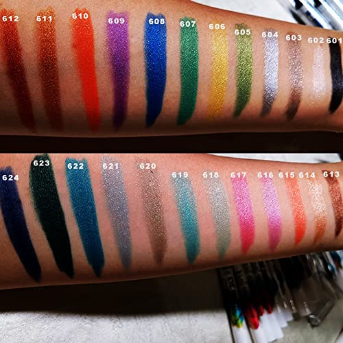 Glitter Eyeshadow Stick Matte Metallic Shimmer Eyeshadow Pencil Waterproof Long Lasting Strong Pigmented Soft Smooth Pearl Eye Makeup Crayon for Women - Image 3