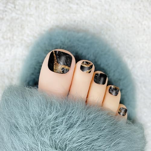 SILPECWEE 20 Sheets Toe Nail Stickers Full Nail Wraps for Toes Marble Toenail Polish Strips Gel Nail Strips Self Adhesive Toenails Polish Stickers Nail Art with 1pc Nail File - Image 6