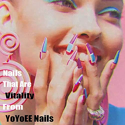 YoYoee 24PCS Black Butterfly Coffin Press-On Acrylic Nails - Medium Size - Image 7