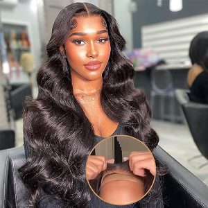 22 Inch 180% Density Body Wave Glueless Human Hair Wig 5x5 HD Lace Closure