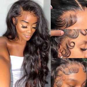 13x4 Human Hair Lace Front Wigs Body Wave 180% Density 22 Inch HD Lace Front Wigs Human Hair Pre Plucked Body Wave Wigs Human Hair Lace Frontal Wigs Human Hair Body Wave