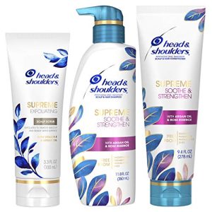 Head & Shoulders Supreme Anti-Dandruff Shampoo Conditioner Scrub 3-Pack Bundle 8.4oz Bottles