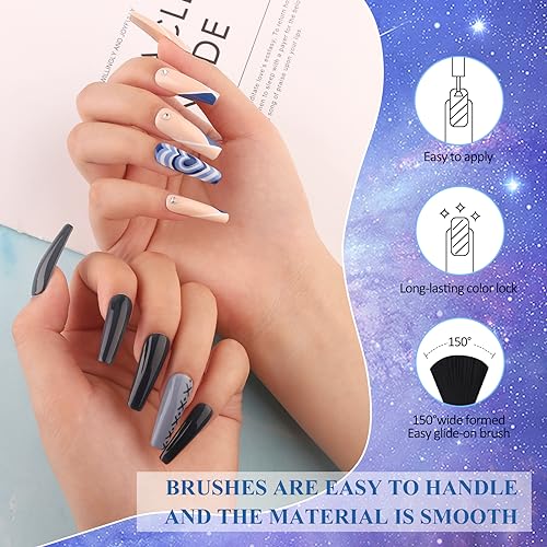28PCS Nail Gel Polish, Cat Eye Glitter Gel Nail Polish 22 Colors Blue Black Gel Polish Set with 6 Multi-Functional Gels Nail Art Magnet Stick Manicure Set DIY Salon Home Gift for Women - Image 3