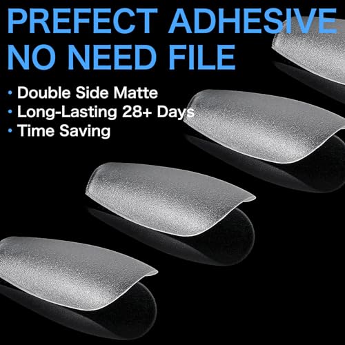 360 Long Matte Soft Gel Coffin Full Cover Acrylic Nail Tips - 15 Sizes - Image 3