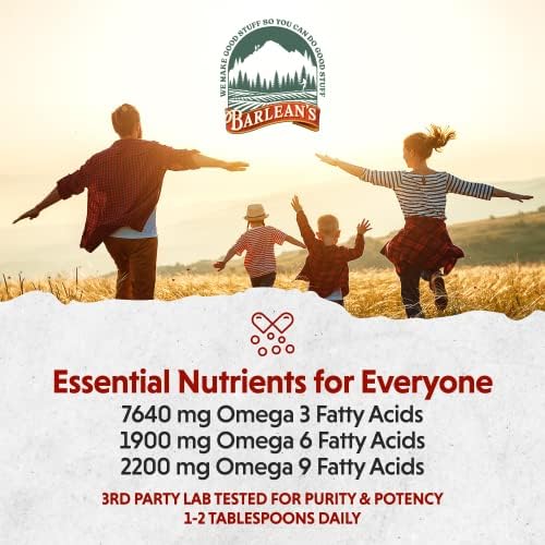 Barlean's Organic Flaxseed Oil Liquid 8 oz 7,640mg ALA Omega 3 Vegan Gluten Free - Image 5