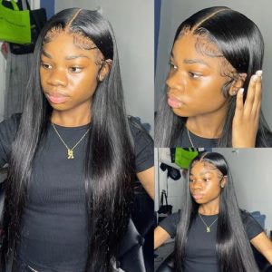 Straight Lace Front Wigs Human Hair Pre Plucked With Natural Hairline 180% Density 13x4 Lace Frontal Wigs For Black Women Human Hair (20 Inch New, 13x4 Straight Lace Front Wigs Human Hair)