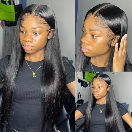 Straight Lace Front Wigs Human Hair Pre Plucked With Natural Hairline 180% Density 13x4 Lace Frontal Wigs For Black Women Human Hair (20 Inch New, 13x4 Straight Lace Front Wigs Human Hair)