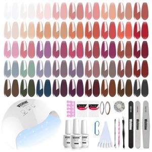 Vishine 45-Color Gel Nail Kit with UV LED Lamp