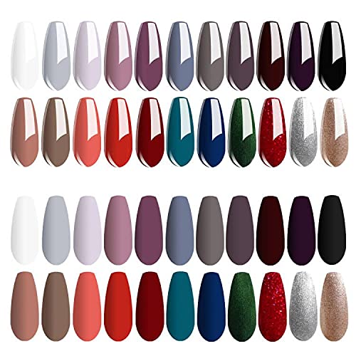 Vishine Gel Nail Polish Set - 22 Classic Color Gel Nail Polish Red White Black 8ml with No Wipe Base and Top Coat,24 PCS Soak Off Gel Nail Starter Gel Nail Kit - Image 4
